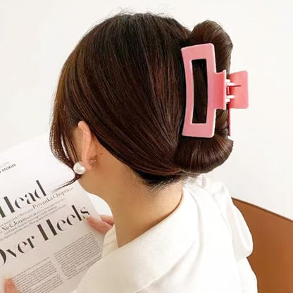 Hair Claw Clips,Hair Clips For Women,Large Hair Claw Clips For Thick Hair,Nonslip Matte Hair Clips Hair Accessories Women Girl Birthday Christmas Gift (24 Pink) - color: 24 Pink