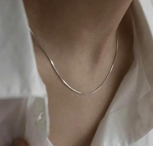 925 Sterling Silver Italian Snake Chain Necklace - Secure Lobster Clasp, Perfect for Layering - Durable Necklace & Bracelet Chains for Everyday & Special Occasions - size: 18, style: 0.7