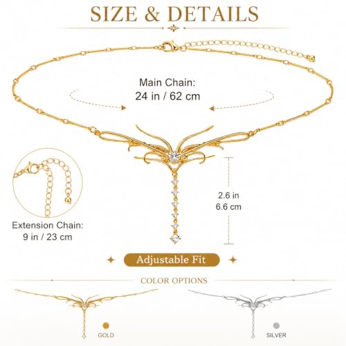 Gold Dripping Butterfly CZ Waist Chain for Low-Rise Y2K, Adjustable Silver 18K Elegant Dripping Butterfly Pendant Chain Belt, Festival Rave Accessories Fit Dresses Jeans