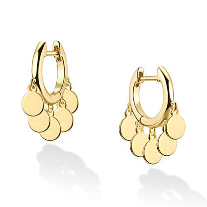 LOYATA Gold Huggie Hoop Earrings 14K Gold Plated Dainty Small Simple Hypoallergenic Jewelry Gift for Women - style: Wafer-1
