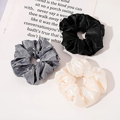Scrunchies Hair Ties for Girls Women Elastics Bands Ponytail Holder Pack of Neutral Hair Accessories Big Large Scrunchie Cute Hairties for Thick Hair - color: BPGLeopard