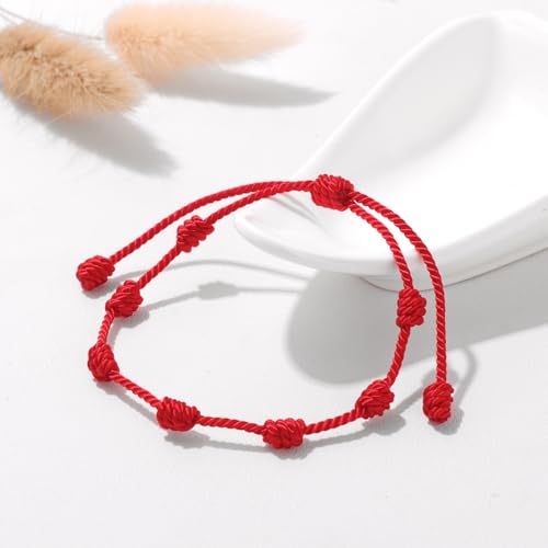 Red String Bracelet for Women Adjustable Gold Heart Initial Bracelets Red Cord Bracelet for Protection and Good Luck, Birthday Christmas Gift - style: No Heart