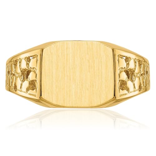 IceCarats 14K Solid Yellow Gold Filigree Signet Ring
