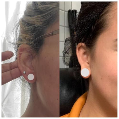 8G-25mm Black Soft Solid Silicone Ear Gauges Stretching Kit Double Flared Plugs Tunnels Expanders Stretcher Saddle Earrings Piercing Jewelry for Men Women Black White Flesh Skin Tone - color: White 8G-25mm