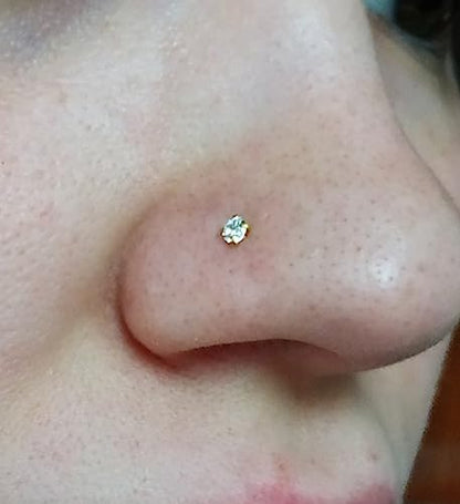 MODRSA 20g Nose Rings Hoops Nose Studs for Women Surgical Steel Hypoallergenic 20 Gauge Nostril Piercing Jewelry L Shape Crokscrew Silver Rose Gold Black Hoop Nostril Rings for Men - color: 12 - L Shape 20g - Gold
