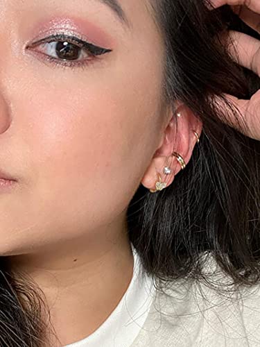 DAILY VIBES Dainty Butterfly Cross CZ Small Huggie Hoop Earrings for Women | Hypoallergenic, 14K Gold Plated Hoops, Tiny Cubic Zirconia, Cartilage Hoop Earrings for Women Trendy - color: Butterfly A