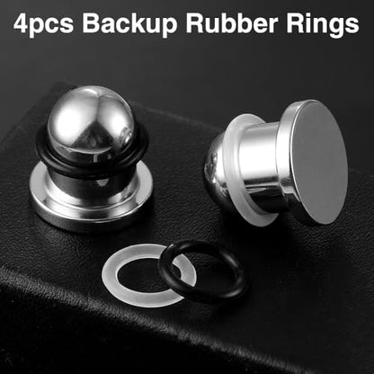 LADEMAYH Comfy Dead Stretching Ear Tapers Stretching Kit, Small Gaps Packed, 0.5mm Increments, Surgical Stainless Steel 316L, Flat Top Ear Plugs, Pain-Free Body Piercing Jewelry for Women & Mens - color: Silver, size: 1-2mm 6pcs