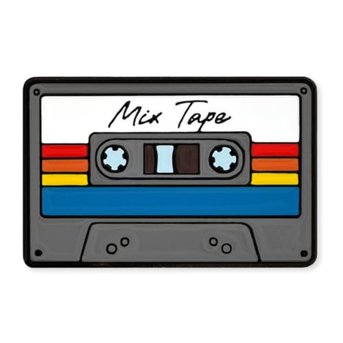 PinMart's Retro Enamel Pin – Vintage 70s, 80s, and 90s Lapel Accessory for Backpacks, Hats, Bags, Jackets – Cute Decorative Rock Band Pins for Collectors & Gifts - size: 5 Pack, style: Retro Mix Tape Cassette