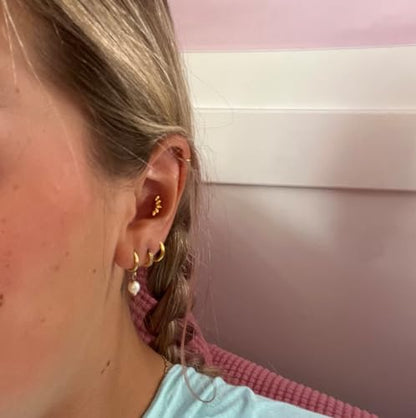 20G/18G/16G Flat Back Earrings Tiny Nose Stud, Cartilage Earring Threadless Tragus Helix Stud Conch Piercing Jewelry - color: Dot Climber (gold 2pcs), size: 20 gauge (0.8mm post)