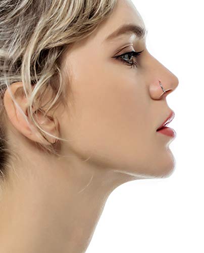 100Pcs Bone Nose Studs Stainless Steel Multicolor Cubic Zirconia Nose Rings Stud Hoop Tragus Cartilage Nose Ring Labret Nose Piercing Pin Jewelry for Women Men 1.5mm 2mm 2.5mm 20G 22G - style: F:60Pcs 2.5 mm CZ+40Pcs 8mm Nose hoop