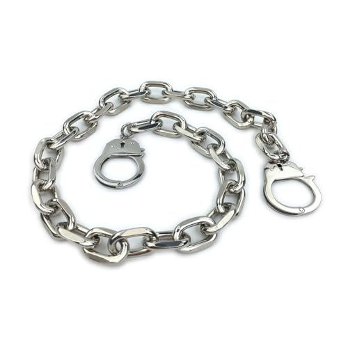 Succuba Stainless Steel Handcuff Choker Necklace Chain Pendant Choker Collar Necklace for Women and Men from 16 to 24 Inches with Box - color: B, size: 16 Inches