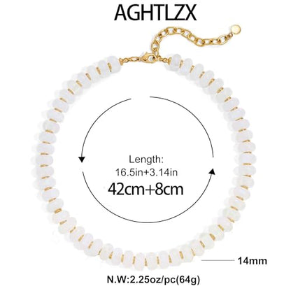Chunky Beaded Necklace for Women, Colorful Trendy Statement Summer Jewelry Gift - color: necklace-27