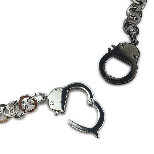 Succuba Stainless Steel Handcuff Choker Necklace Chain Pendant Choker Collar Necklace for Women and Men from 16 to 24 Inches with Box - color: C, size: 22 Inches