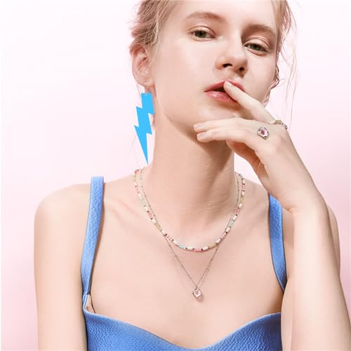ONLYJUMP Acrylic Exaggerated Lightning Earrings Statement Punk Retro Geometric Delicate Neon Personalized Earrings Accessory Jewelry for Women - color: Exaggerated Blue