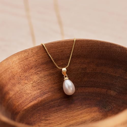 Plenky Pearl Necklaces for Women-14k Gold Plated Layered-Single Pearl Necklace Simple Pearl Choker Necklaces for Women Trendy Cute Gold Necklace Jewelry for Women Gifts - style: Pearls Drop Necklace