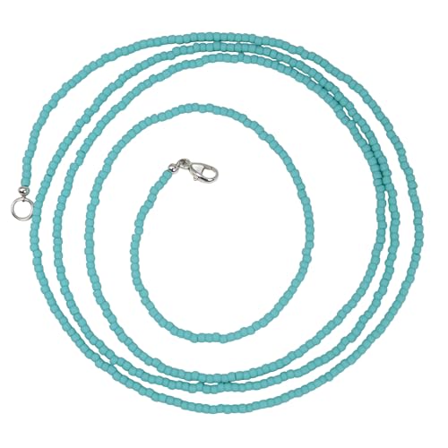Kathy Bankston Handmade Matte Turquoise Seed Bead Necklace, Thin 1.5mm Single Strand