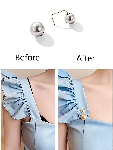 9 Pcs Pearl Brooch Pins, Jeans Button Pins,Safety Pins for Clothes Sweater Shawl Clips Pearl Brooches,Wedding Party for Women Girls - color: Bule