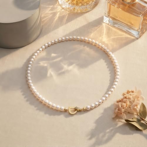 Collector's Natural Pearl Necklace,Baroque Pearl Necklace for Women, June Birthstone Jewelry Gift for Women's - color: 6.0-7.0mm 16inch