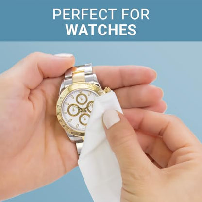 Travel Jewelry Cleaning Essentials, Wipes, Pen & Solution - color: Jewelry and Watch Cleansing Wipes