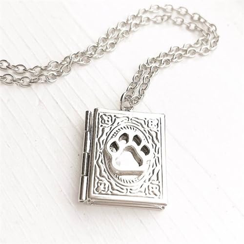 unique Gothic pendant necklace, stylish and personalized book-shaped locket pendant necklace, suitable for daily wear, dating parties - color: Style 1595