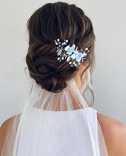 Wedding Hair Comb Clip, Wedding Hair Accessories for Brides, Crystal Bridal Hair Accessories Headpieces for Women, Girl, Party, Prom, (Style B) - style: Style B