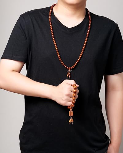 Natural Wooden Bracelet Adult Spring Bracelet Bead Dia. 0.8 inch 12 Beads 1pc - style: LightBrown