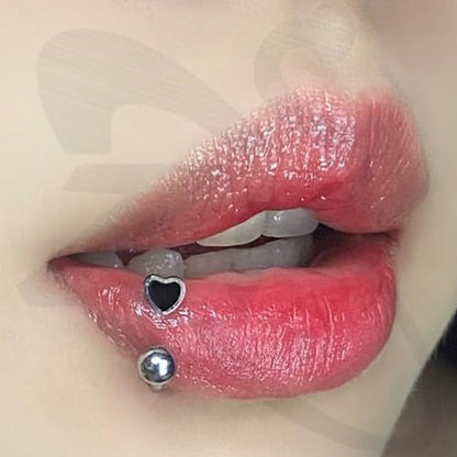 ZS 4Pcs Stainless Steel Heart Lip Rings Hoops Piercing, 16G C-shape U-shape Lip Rings, Internally Threaded Cartilage Helix Daith Earrings Jewelry for Women Men - color: C-shape Lip Rings, size: diameter:8mm