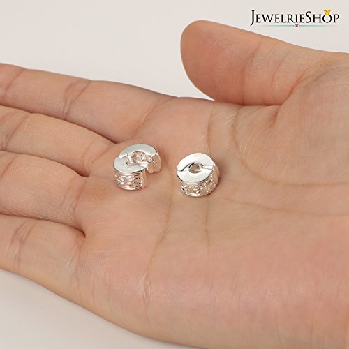 JewelrieShop Clip Spacer Charm for Bracelet Clip Lock Stopper Bead Spacer European Openable Beads 2pcs - color: #03S x 2 Pieces