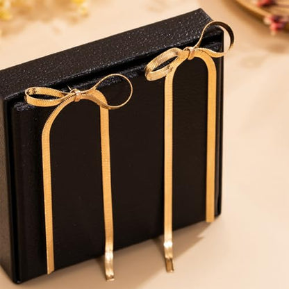 Bow Earrings Red Earrings for Women Dangle Cute Earrings Red Stuff Jewelry Outfits Accessories Gifts for Girls - color: C5:gold bow earrings