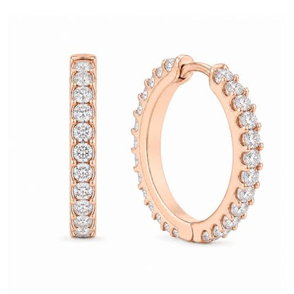 Gempires Huggie Hoop Earrings for Women | Cubic Zirconia Fashion Earrings Collection | Gold, Silver & Rose Gold Tone Styles | Lightweight Everyday Jewelry - color: Clear / White