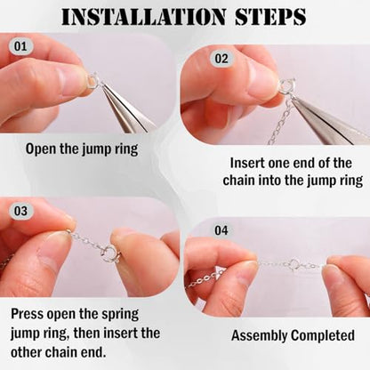 stino 100Pcs Small Spring Round Jewelry Clasps (Silver Plated) | Brass, High Polished, Necklaces & Bracelets Findings - color: Silver Plated