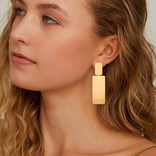 Gold Drop Dangle Earrings Long Geometric Dangle Earrings for Women Statement Jewelry Gifts - color: Dangle A