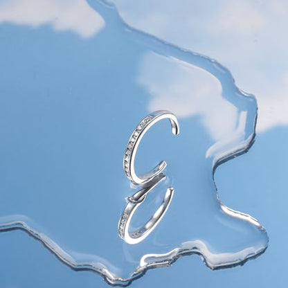 MILACOLATO Toe Rings for Women 925 Sterling Silver Adjustable Toe Ring | Adjustable Open Band Toe Rings, Hypoallergenic Ring for Sensitive Skin, Non Tarnished Waterproof Summer Beach Foot Jewelry - color: CZ