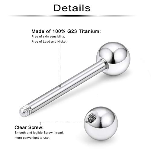 24-48pcs 14G 14-22mm Tongue Rings Nipple Straight Barbells Surgical Steel Nipplerings Bar Body Piercing Jewelry for Women Men - color: 24pcs