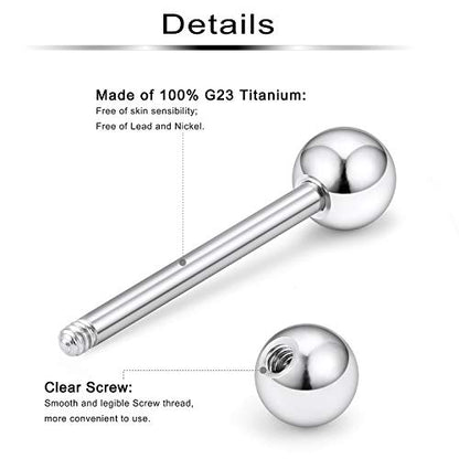 24-48pcs 14G 14-22mm Tongue Rings Nipple Straight Barbells Surgical Steel Nipplerings Bar Body Piercing Jewelry for Women Men - color: 24pcs