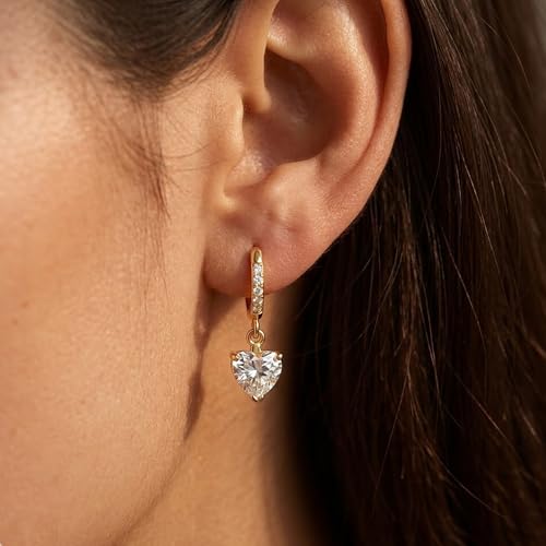 Mchic Dangle Earrings for Women: 18K Gold Plated CZ Drop Earrings Dainty Trendy Hypoallergenic Teardrop Bridal Wedding Style, Sparkly Elegant Dangling Jewelry Gift for Women Bridesmaid Prom Formal - color: Style 8-Gold