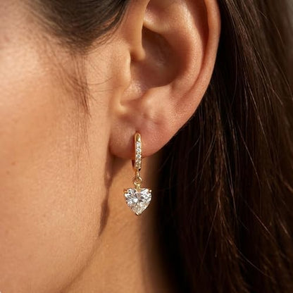 Mchic Dangle Earrings for Women: 18K Gold Plated CZ Drop Earrings Dainty Trendy Hypoallergenic Teardrop Bridal Wedding Style, Sparkly Elegant Dangling Jewelry Gift for Women Bridesmaid Prom Formal - color: Style 8-Gold