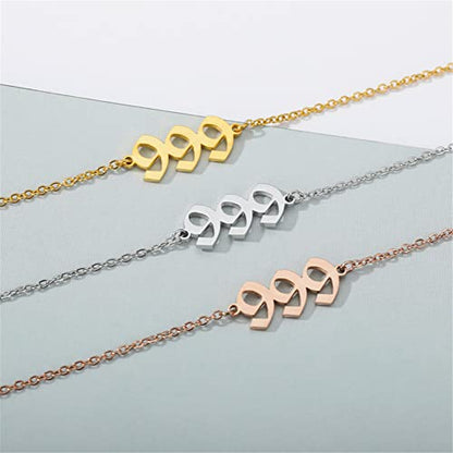 PAMTIER Angel Number Ankle Bracelet for Women Adjustable Chain | Stainless Steel, Dainty Simple Numerology Jewelry Gift - color: 5.5+2.8inch, Silver 777