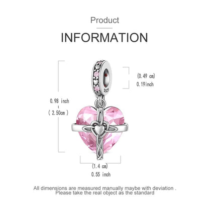 LNQOBU Birthstone Charm for Bracelets,925 Sterling Silve Heart Dangle Charms for Pandora Bracelets - color: J-October