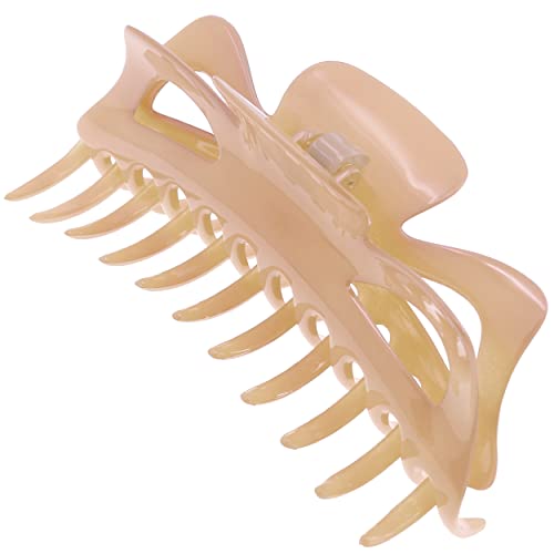 Camila Paris CP2887 French Large Hair Clips for Women Thick Hair for Long Curly Wavy Hair, Girls Hair Claw Clip, Durable Styling Big Claw Clip for Thick Hair, Strong Hold No Slip Grip, Made in France - color: Beige 6"