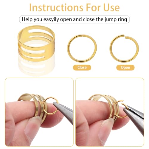1503Pcs Jump Rings for Jewelry Making Supplies Necklace Clasps Kit with Open Tools Pliers Tweezers and Lobster Clasps for Jewelry Tools Repair Kit - color: mix11