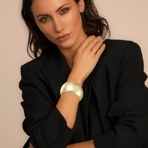 YMBYCM Gold Chunky Bangle Bracelets for Women | Trendy Wide Chunky Cuff Bracelets Wrap Bracelet Fashion Jewelry Accessories - color: C-G2