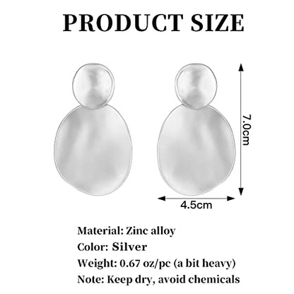 Women's Statement Clip-On Earrings Hypoallergenic Lightweight Clip Earrings - color: oval