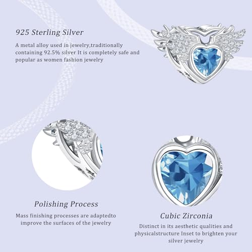 S925 12 Months Birthstone Charm for Pandora Bracelet, Gift on Birthday Christmas Mothers Valentines Anniversary Graduation, for Women Mom Daughter Friend Family Sister Aunt Grandma - color: December