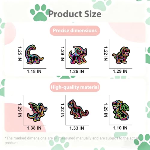 4/6/9/10/12/16/20PCS Cute Enamel Pins Bulk Set, Art Aesthetic Lapel Brooches, Humorous Quote Pins for Backpacks Jackets Hats Bags, Novelty Cool Badges for Women, Men, Teens, Kids - style: 6pcs Dinasour