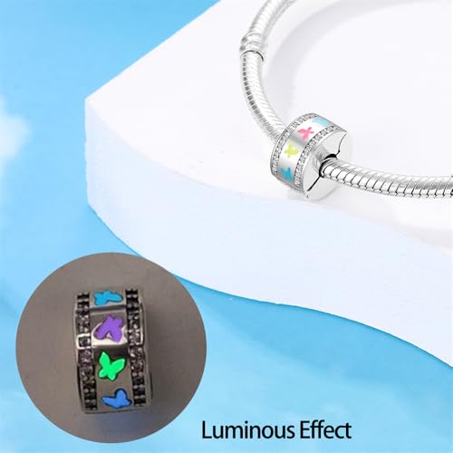 Pandach 925 sterling silver Clip Spacer Charm for Bracelet Clip Lock Stopper Bead Spacer European Openable Beads 2Pcs - style: 2-PAC627