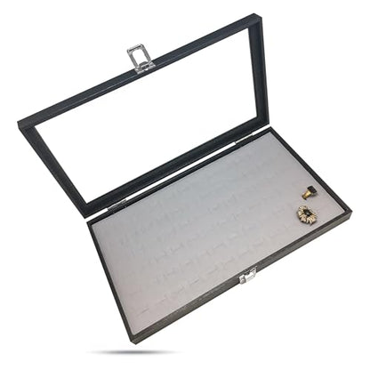 2-Pack 72-Ring Holders Velvet Foam Padding Jewelry Inserts - Tray/Case Liners - Retail Display, Storage (Gray) by The Display Guys - color: Gray, size: Ring Slots - 72