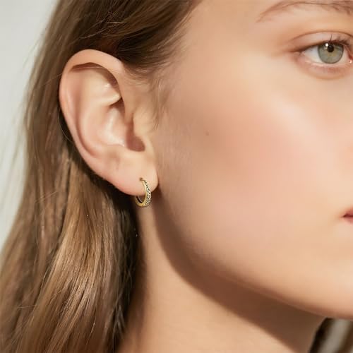 14K Gold Earrings for Women Gold Filigree/Celtic Huggie Earrings Jewelry Easter Mothers Day Gifts for Mom Girlfriend - style: Filigree-A