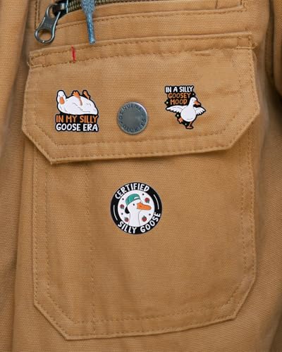 Silly Goose Enamel Pins Set, 13 Pcs Funny Goose Quote Lapel Pins for Backpacks, Jackets, Hats, Humor Animal Brooches