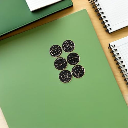 PRETYZOOM 12 Pcs Zodiac Enamel Pin Set Brooches Jewelry Alloy Lapel Pins for Backpacks Shirts Hats Accessories